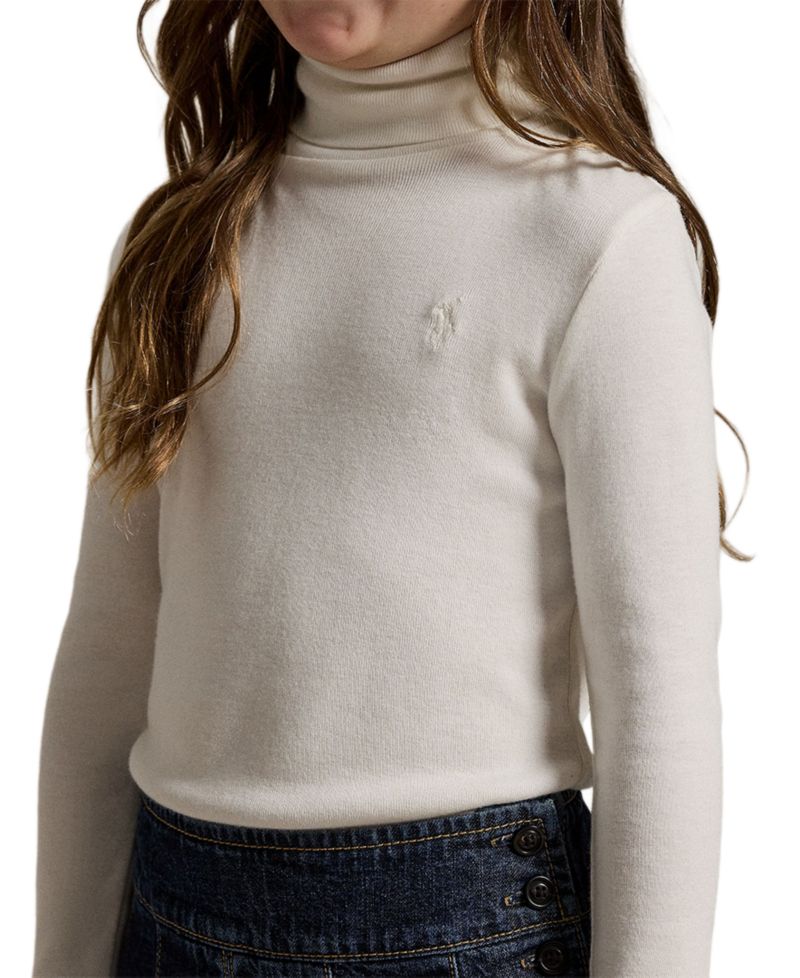 Girls' 2T-6X Long-Sleeve Ribbed Turtleneck T-Shirt