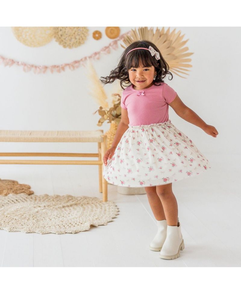 Girl's (5-8) Coquette Short Sleeve Tutu Dress