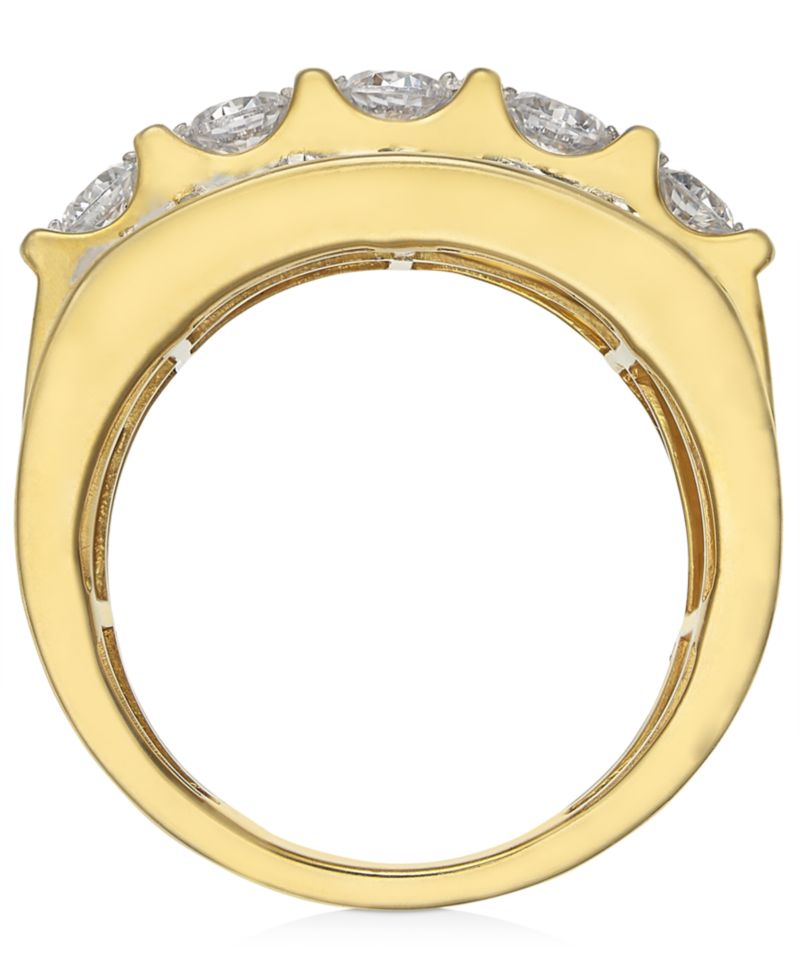 Men's Diamond Elevated Cluster Ring (3 ct. t.w.) in 10k Gold