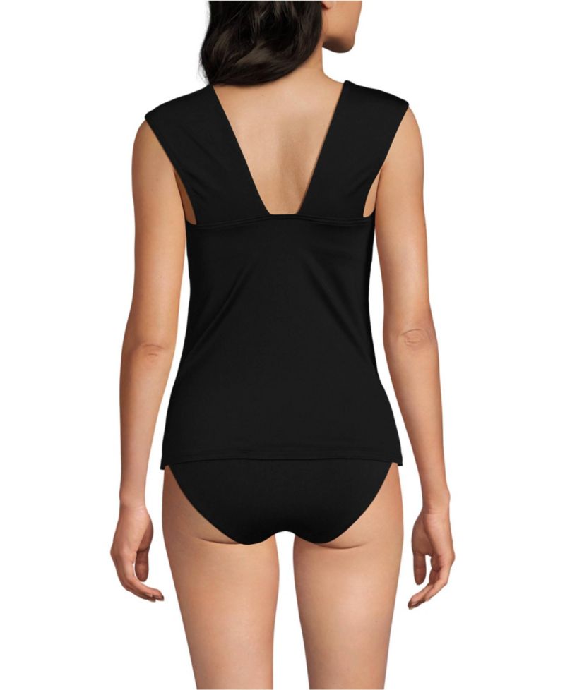 Women's D-Cup Square Neck Underwire Tankini Top