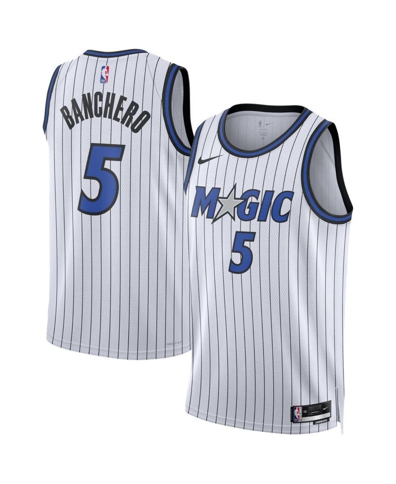 Men's and Women's Paolo Banchero White Orlando Magic Swingman Player Association Edition Jersey