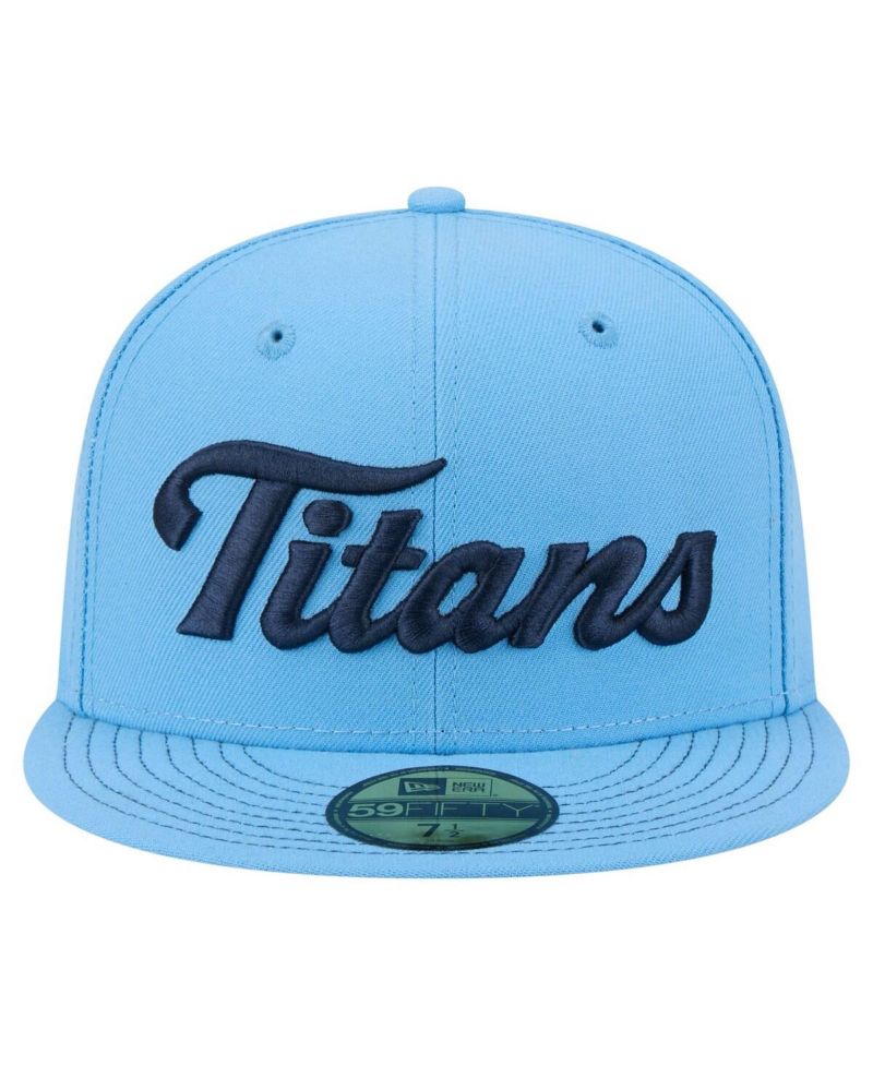 Men's Light Blue Tennessee Titans Script 59FIFTY Fitted Hat