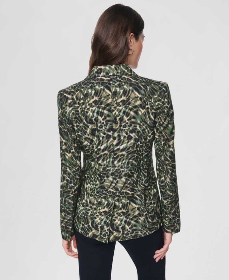 Women's Two-Button Collared & Flap Pockets Jacket