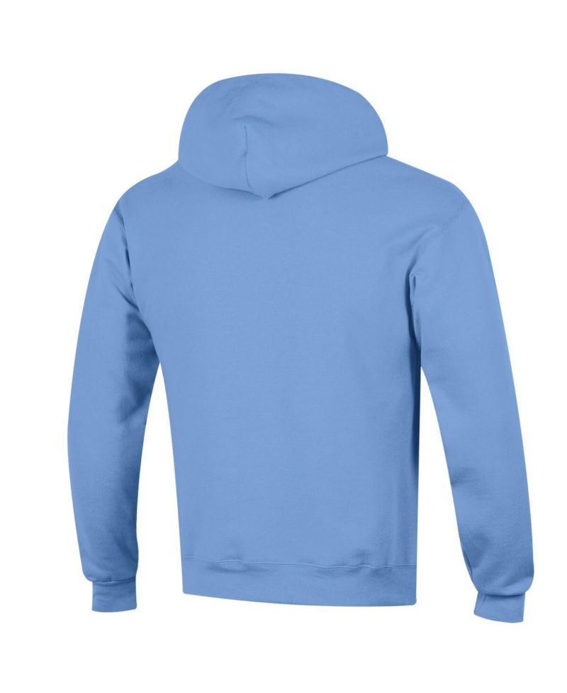Men's Light Blue Ole Miss Rebels Arched Logo Fleece Pullover Hoodie
