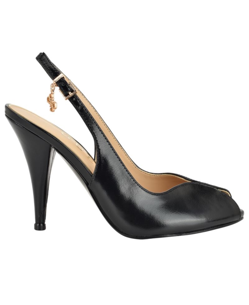 Women's Ilovea Leather Peep Toe Sculpted Stiletto Pumps