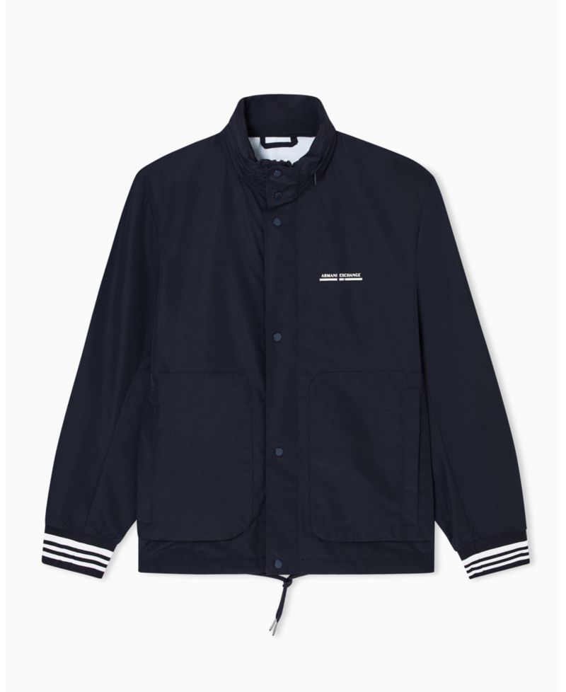 Men's Nylon Cuff Hooded Jacket