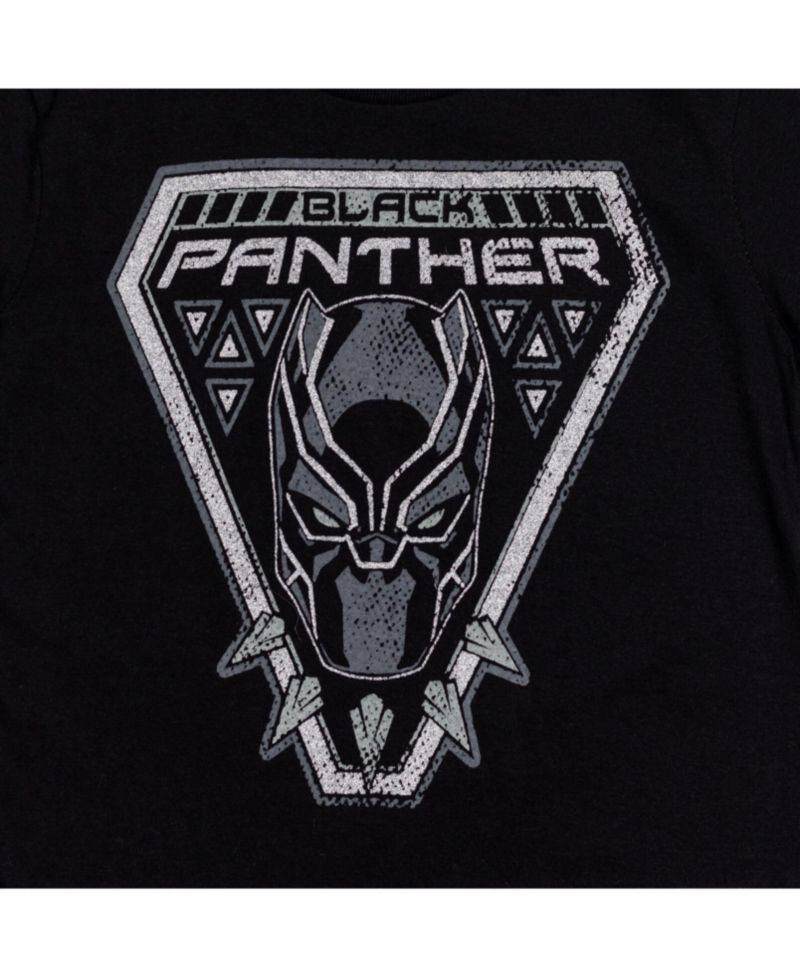 Boys Marvel Spider-Man Black Panther Iron Man Hulk Captain America 2 Pack Graphic T-Shirts to