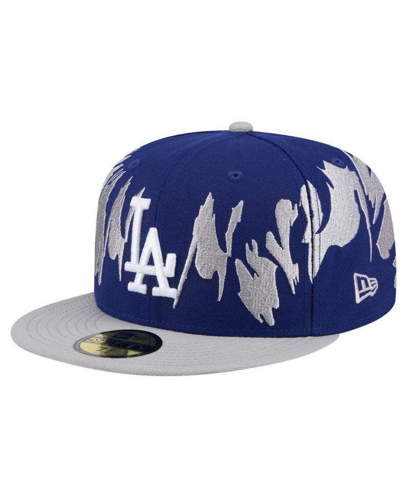 Men's Navy/Gray Los Angeles Dodgers Retro Pattern 59FIFTY Fitted Hat