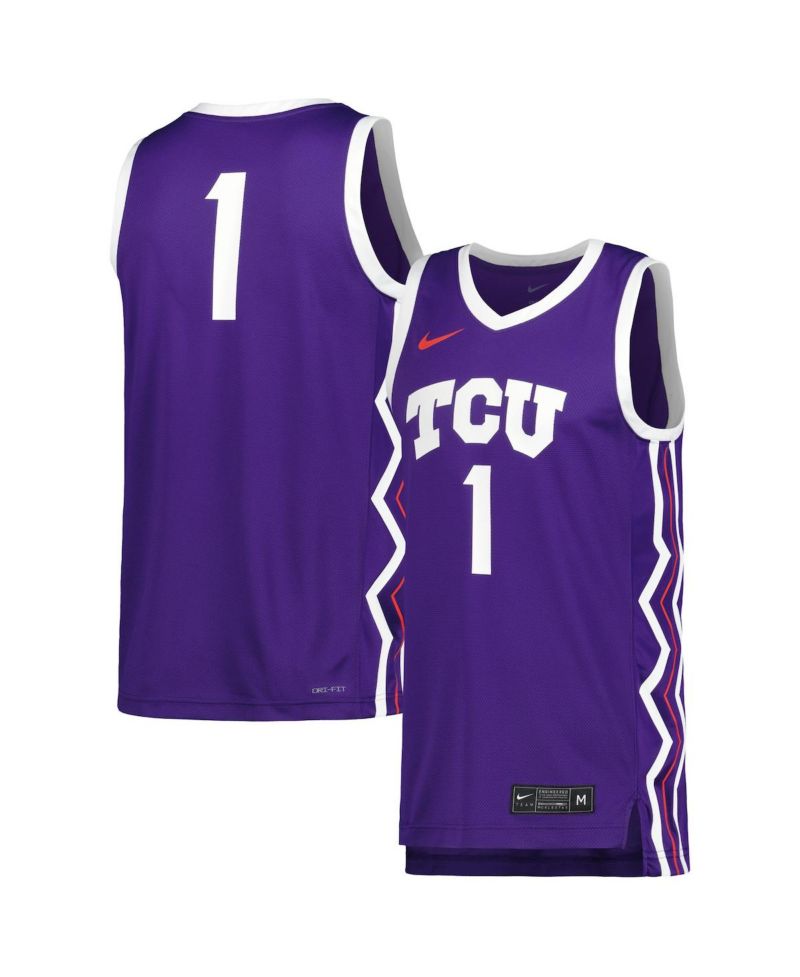 Men's Purple TCU Horned Frogs Replica Basketball Jersey