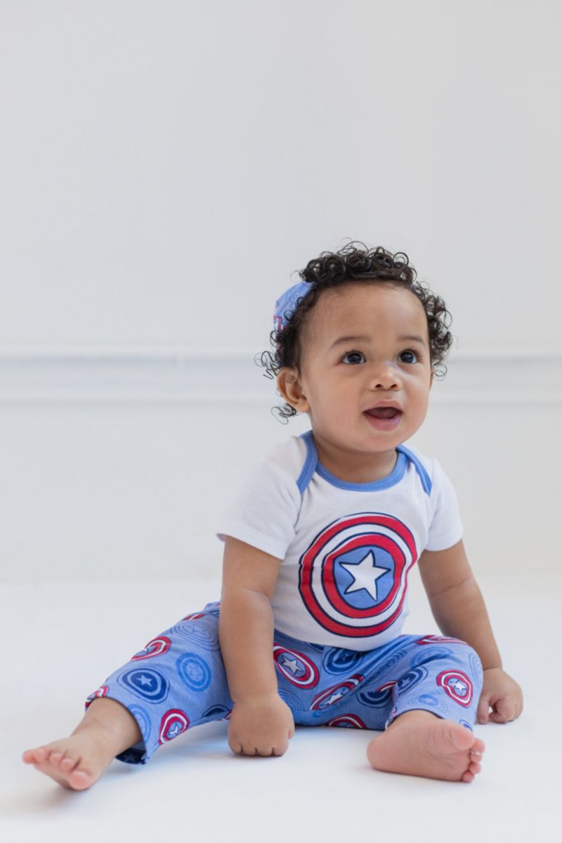 Baby Boys Bodysuit Pants and Hat 3 Piece Outfit Set