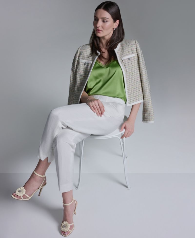 Women's Crewneck Open-Front Jacket