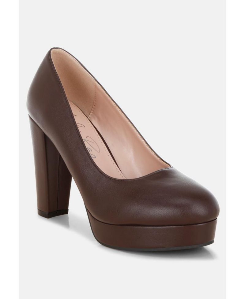 Women's Damsor Faux Leather Block Heel Pumps