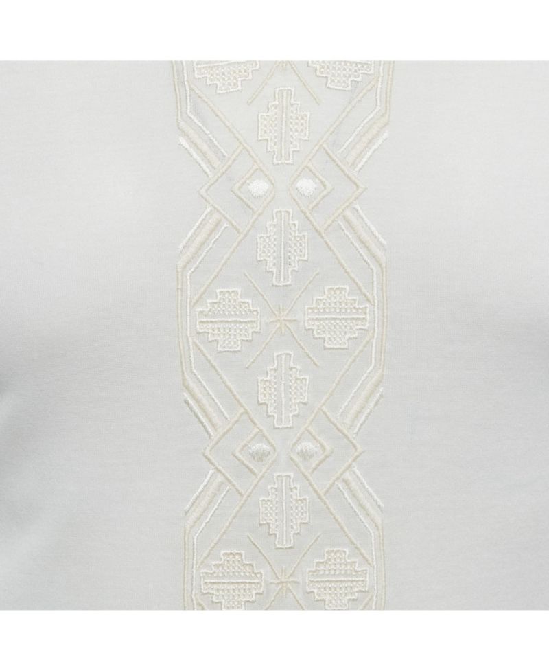 Men's Embroidered Jersey V-Neck T-Shirt