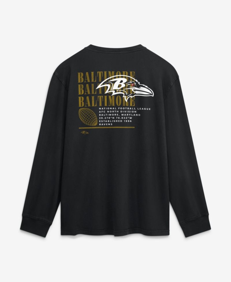 Men's Baltimore Ravens Fullback Drive Relaxed-Fit Long-Sleeve T-Shirt