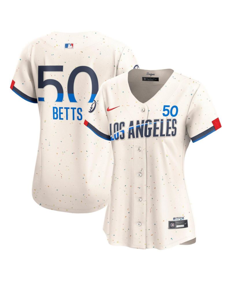 Women's Mookie Betts Cream Los Angeles Dodgers City Connect Limited Jersey