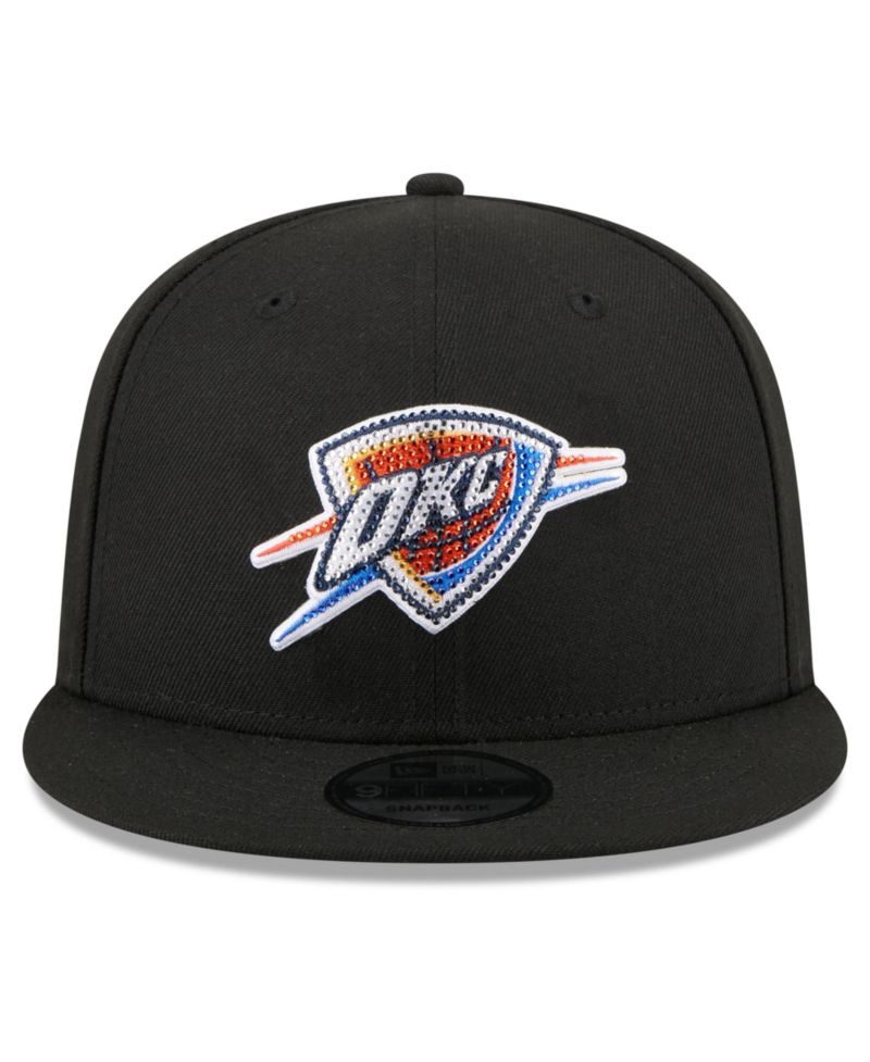 Men's Black Oklahoma City Thunder 2026 NBA Draft Crystal 9FIFTY Snapback Hat