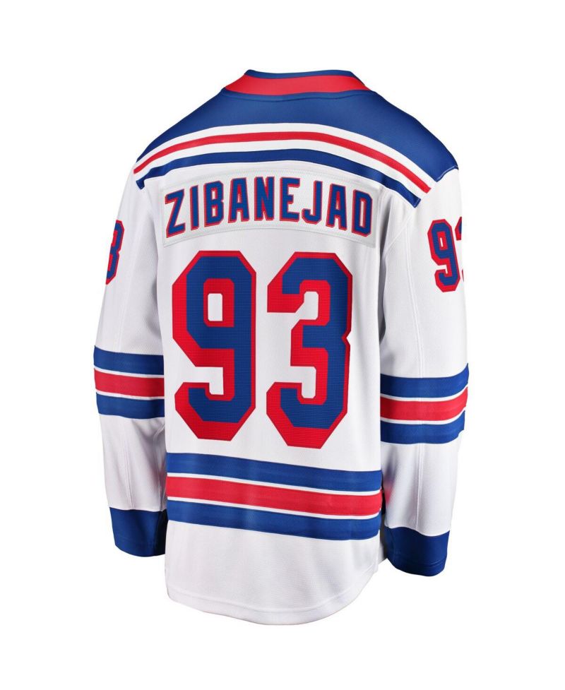 Men's Mika Zibanejad White New York Rangers Away Premier Breakaway Player Jersey