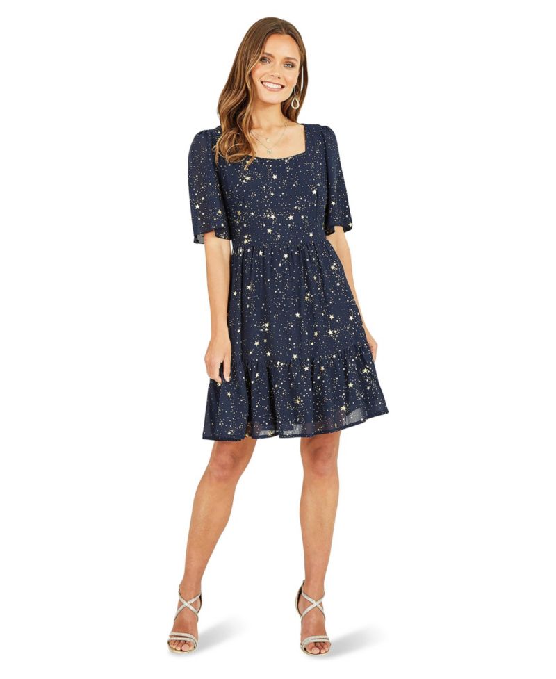 Women's Star Print Skater Dress