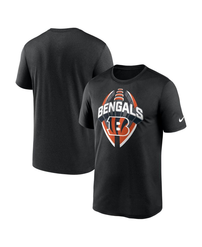 Men's Black Cincinnati Bengals Big & Tall Primetime Legend Icon Performance T-Shirt