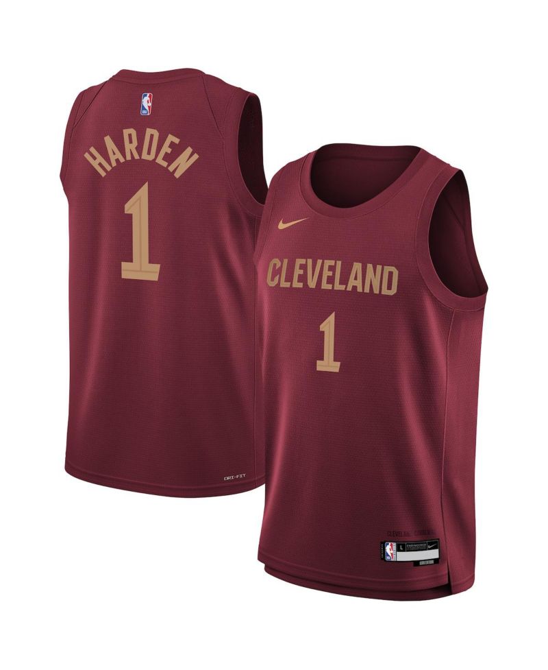 Big Boys and Girls James Harden Wine Cleveland Cavaliers Swingman Jersey - Icon Edition