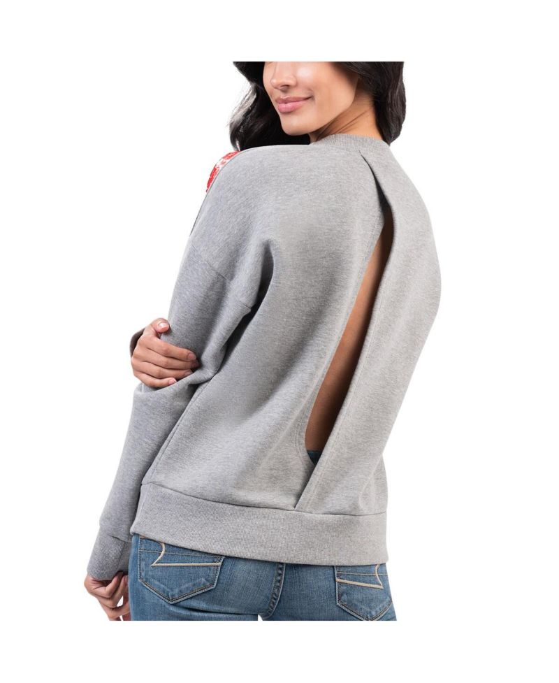 Women's Gray Washington Capitals Penalty Box Pullover Sweatshirt