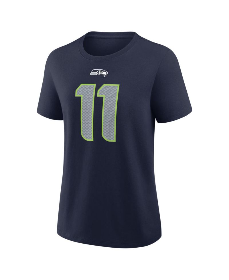Women's Jaxon Smith-Njigba Navy Seattle Seahawks Player Name & Number T-Shirt
