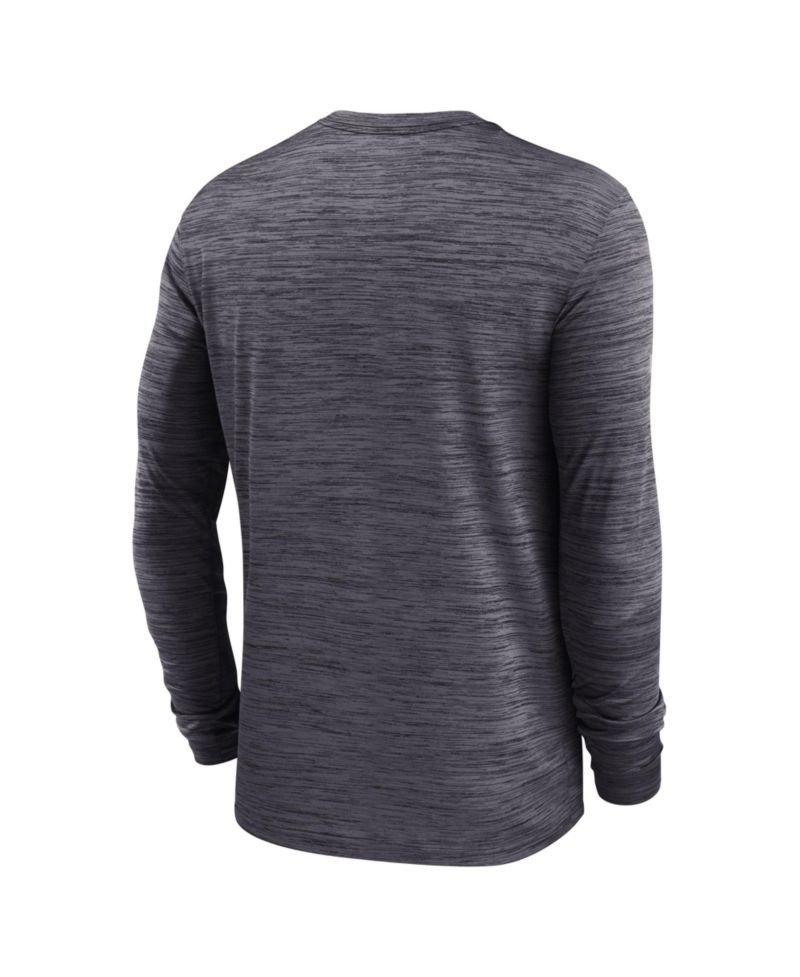 Men's Black Iowa Hawkeyes Sideline Velocity Dri-FIT Long Sleeve T-Shirt