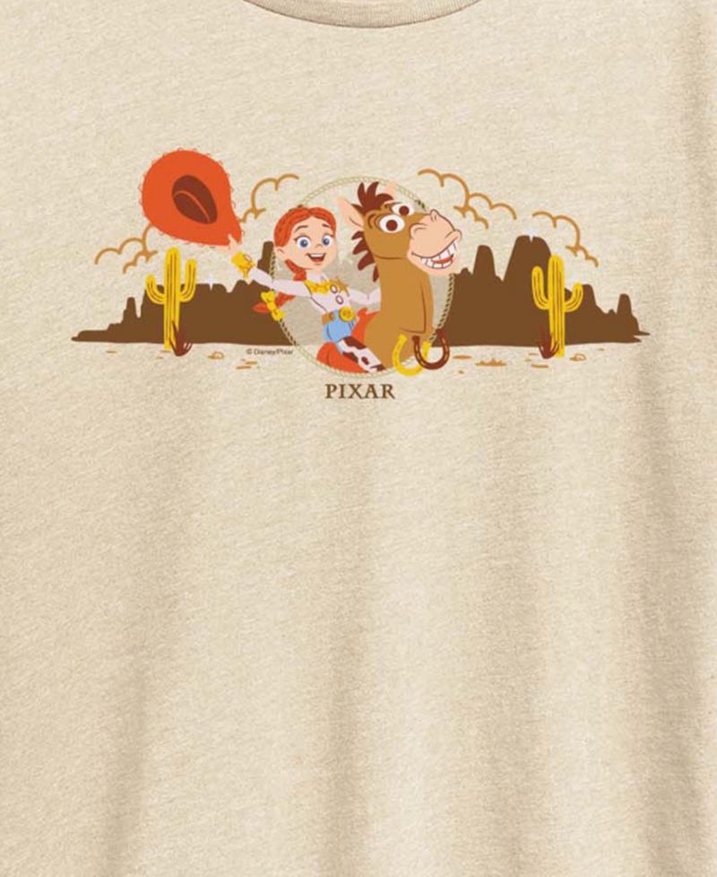 Plus Size Toy Story 5 Jessie Riding Bullseye Western Short-Sleeve Graphic T-Shirt