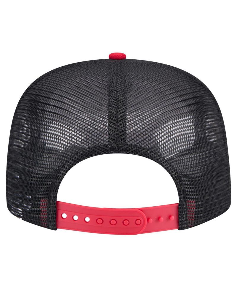 Men's Black Boston Red Sox Throwback Meshback Golfer Hat