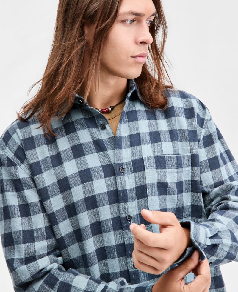 Men's Drake Buffalo Plaid Long-Sleeve Shirt