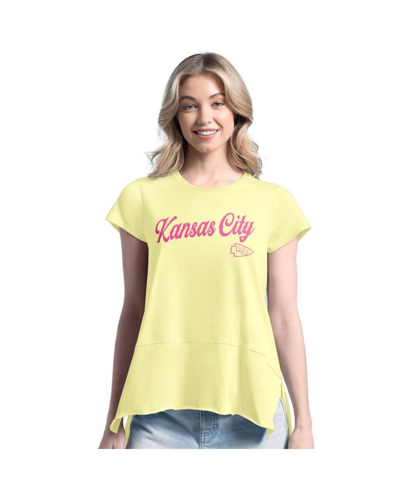 Women's Yellow Kansas City Chiefs Gametime Is Paradise T-Shirt