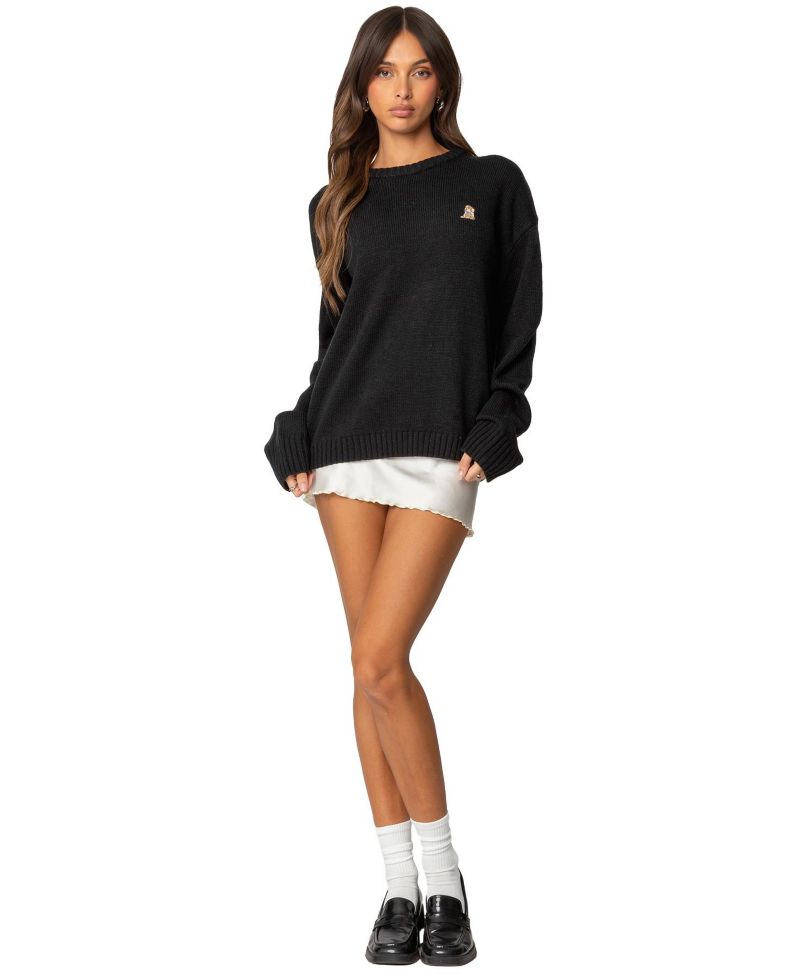 Women's Puppy Love Embroidered Sweater