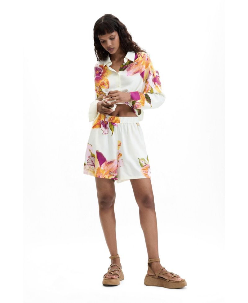 Women's Printed Flower Shorts