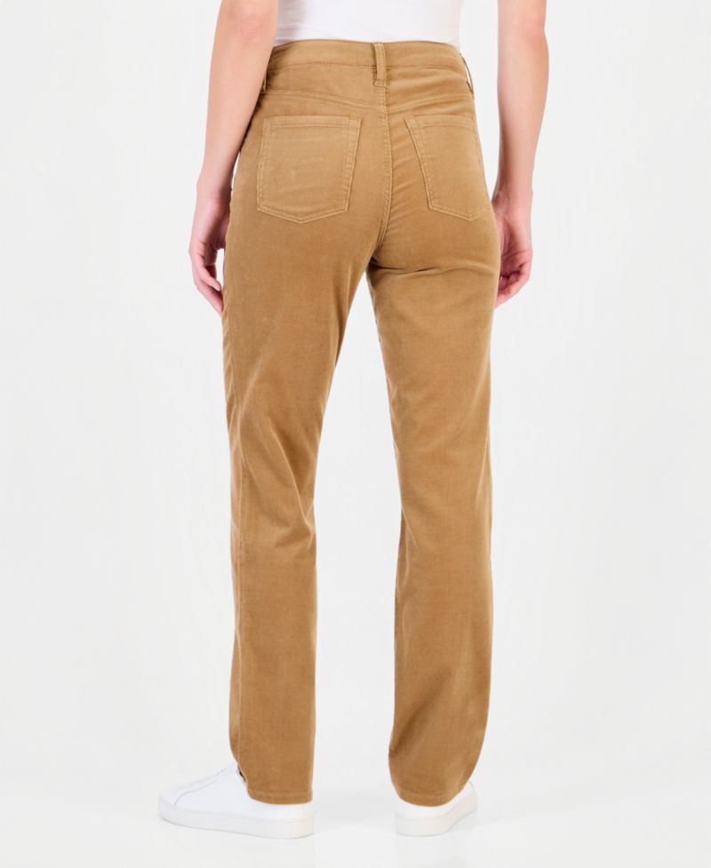 Petite Corduroy High-Waisted Straight-Leg Jeans