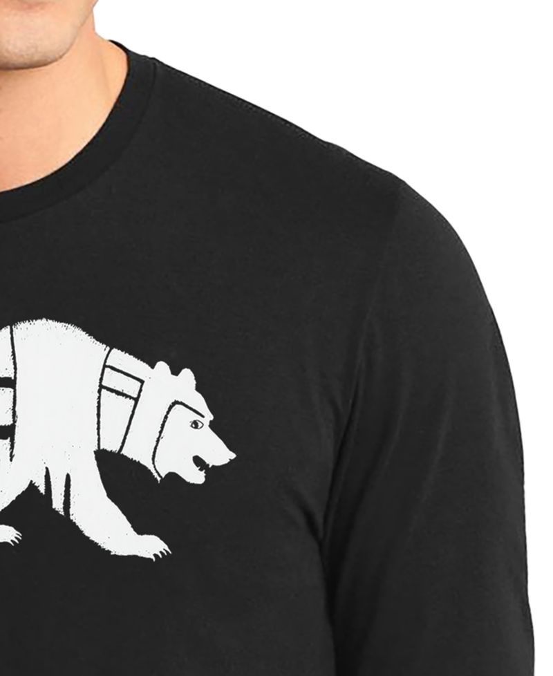 Men's Yosemite Bear Word Art Long-Sleeve T-Shirt