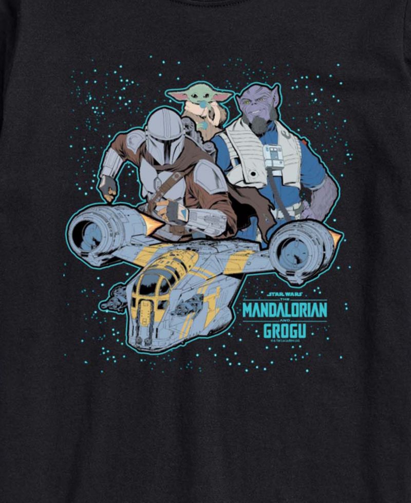 Men's The Mandalorian & Grogu Space Collage Graphic T-Shirt