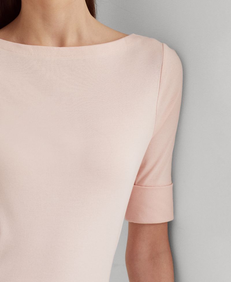 Petite Stretch Boatneck Top