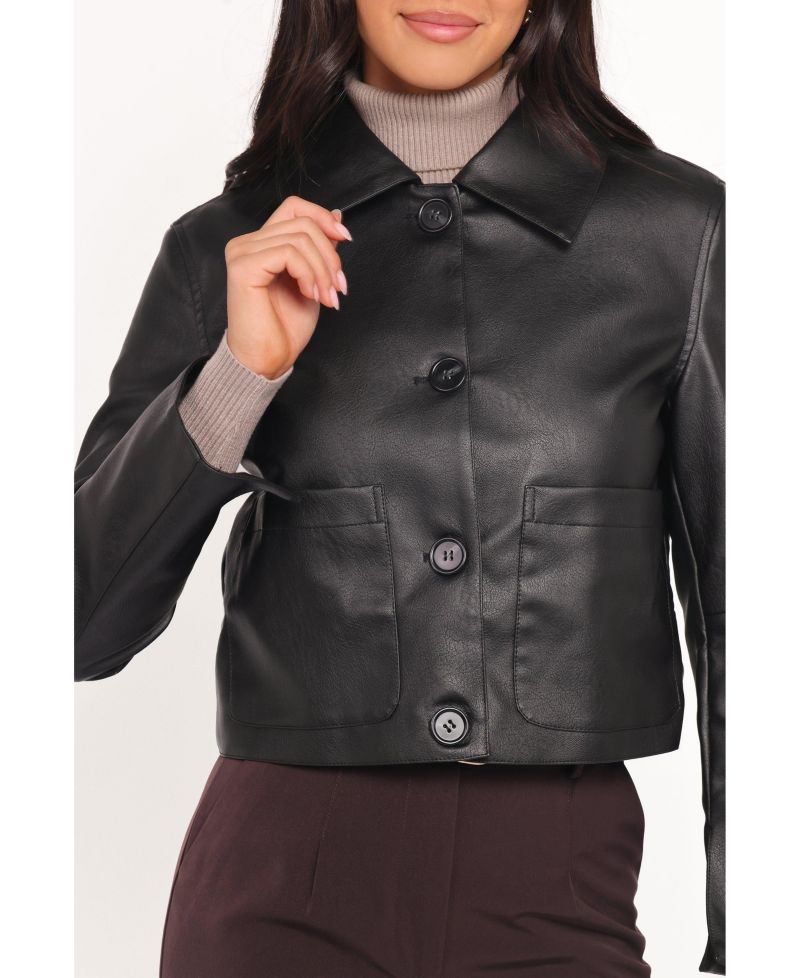 Women's Hope Crop Faux Leather Jacket
