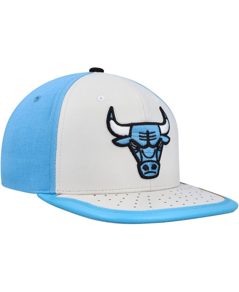 Men's White, Light Blue Chicago Bulls Day One Snapback Hat