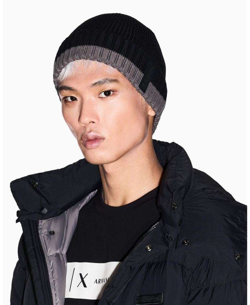 Men's Cozy Lab Color Block Beanie Cap