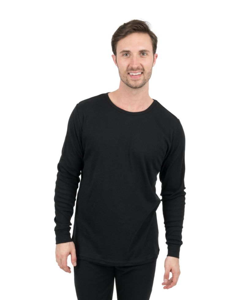 Mens Matching Family Two Piece Cotton Long Sleeve Shirt and Pants Solid Color Pajamas