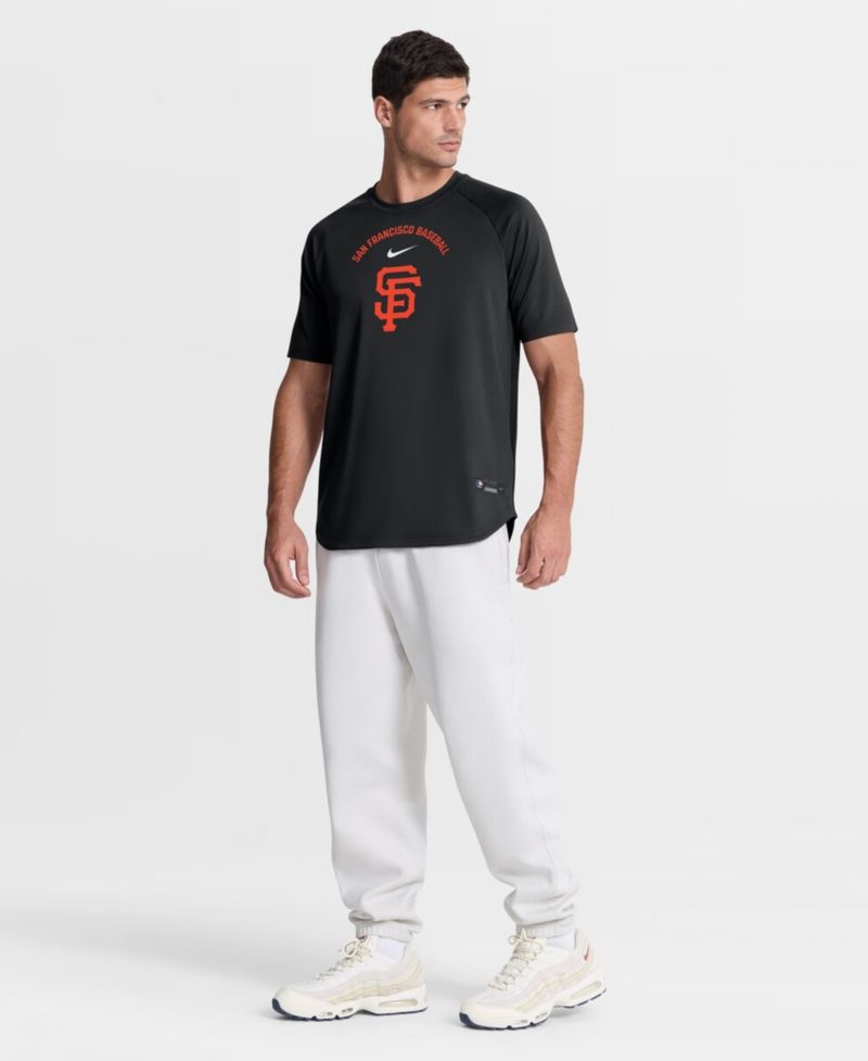 Men's Black San Francisco Giants Authentic Collection Batting Practice Pre-Game Raglan Dri-FIT T-Shirt