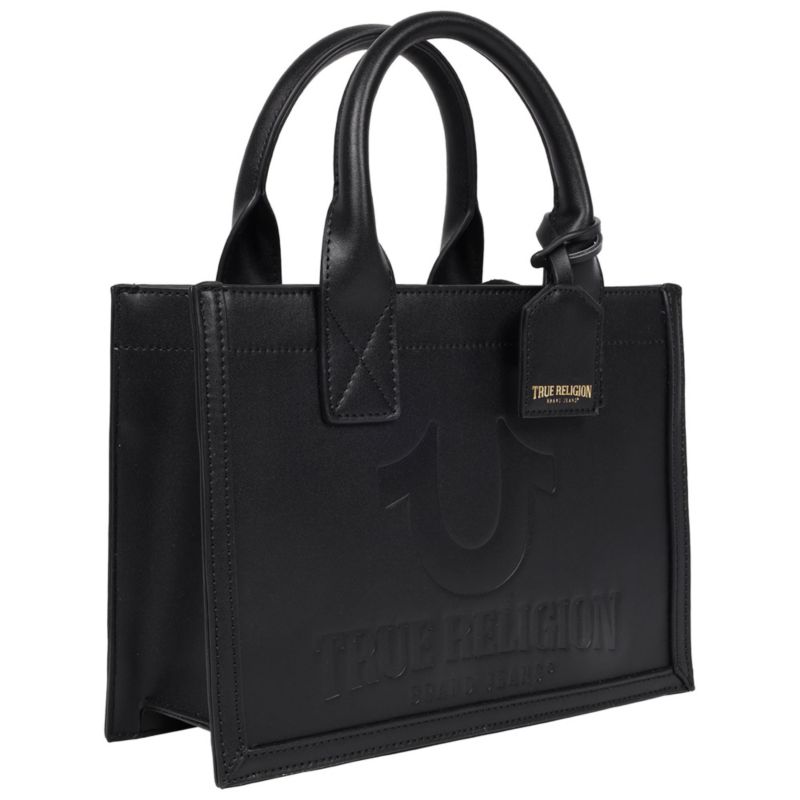 Debossed Logo Modern Tote with Removable Shoulder Strap