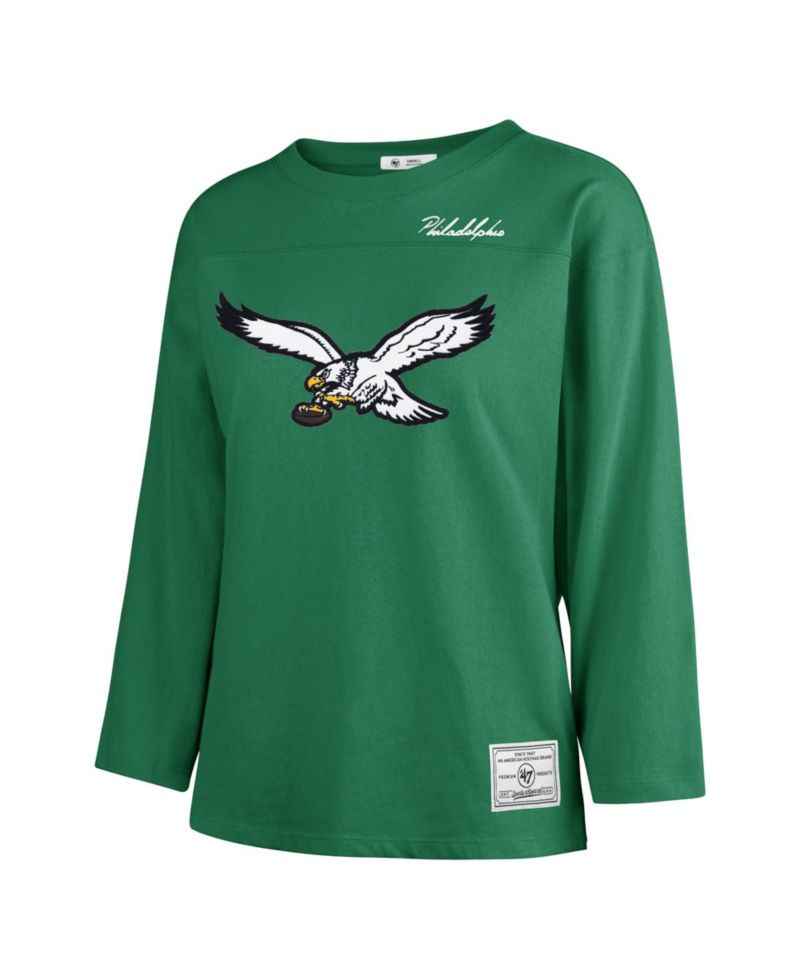 Women's Philadelphia Eagles Game Nod Crewneck Long-Sleeve T-Shirt