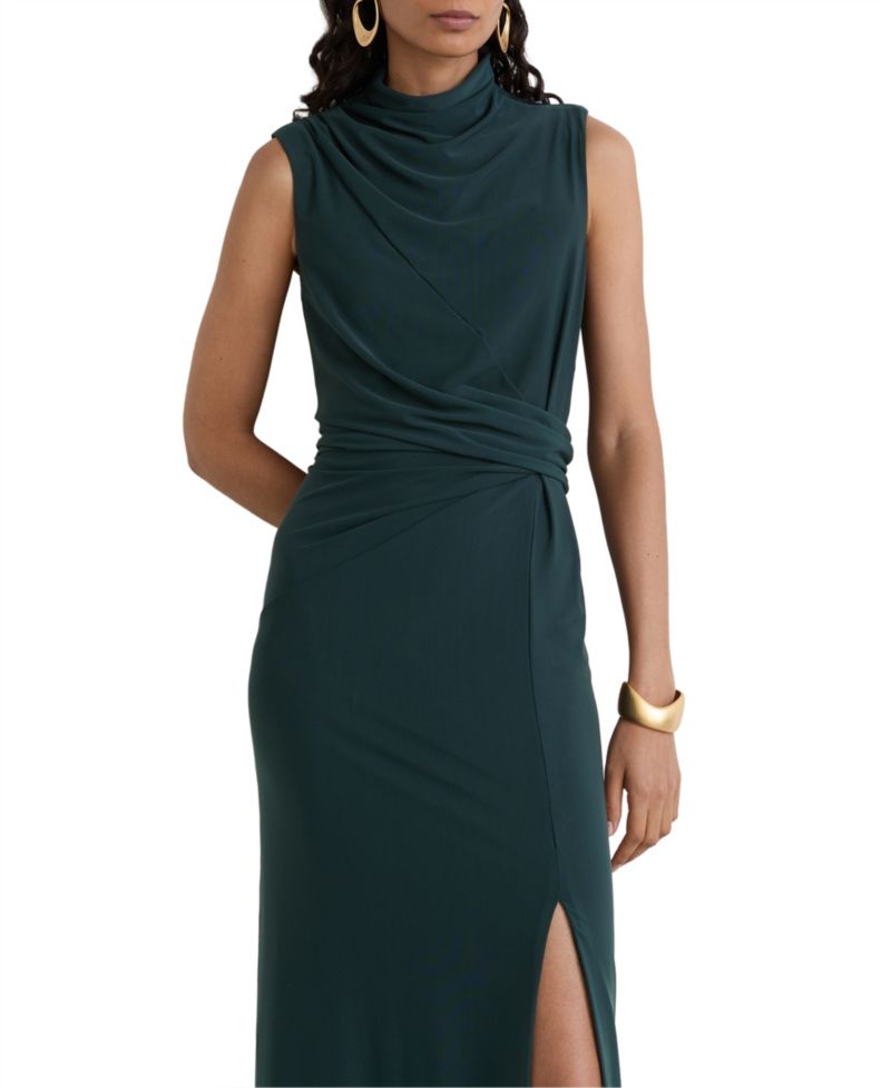 Women's Dylan High-Neck Draped-Detail Maxi Dress
