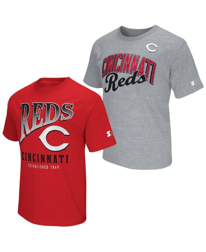 Men's Red/Heather Gray Cincinnati Reds Two-Pack T-Shirt Set