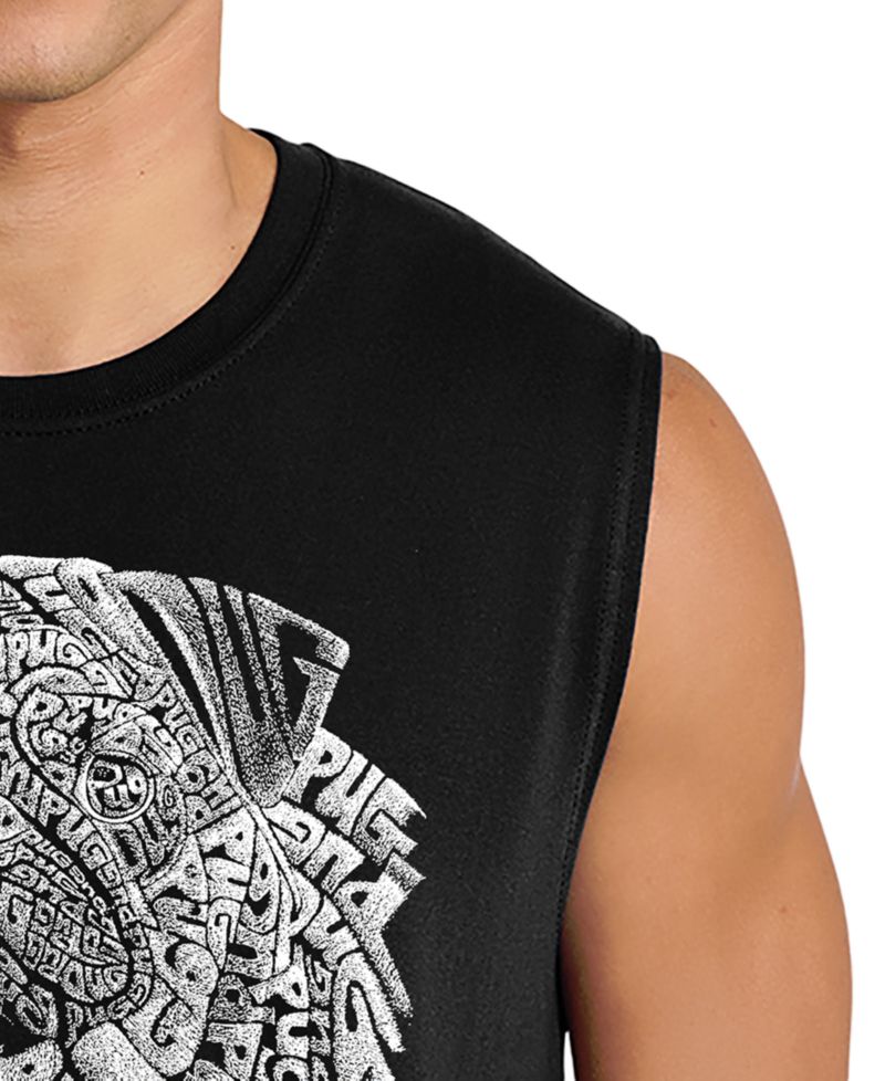 Men's Dog Face Word Art Graphic Tank Top