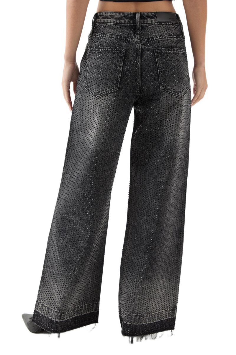 Women's Diamante Embellished Straight Leg Jeans