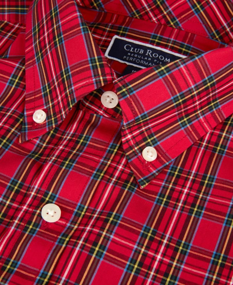 Men's Stewart Tartan Regular-Fit Dress Shirt