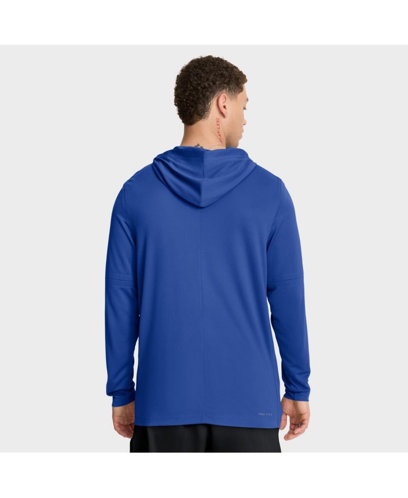Men's Royal Kentucky Wildcats 2025 Sideline Performance Long Sleeve Hoodie T-Shirt